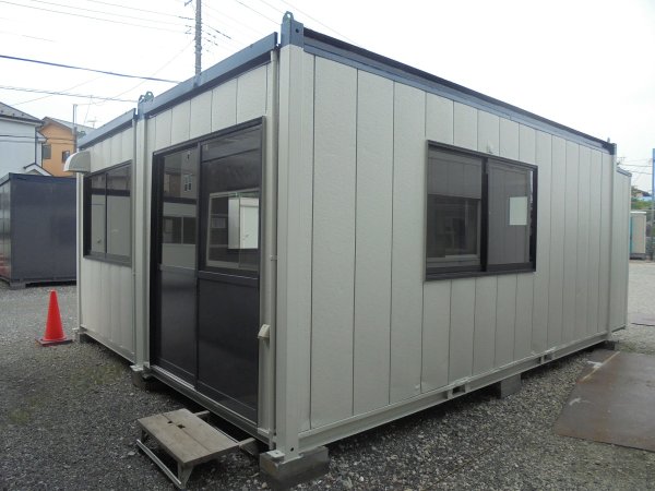 画像1: ユニットハウス　４坪　２連棟　【中古】Y25-07-001 (1)